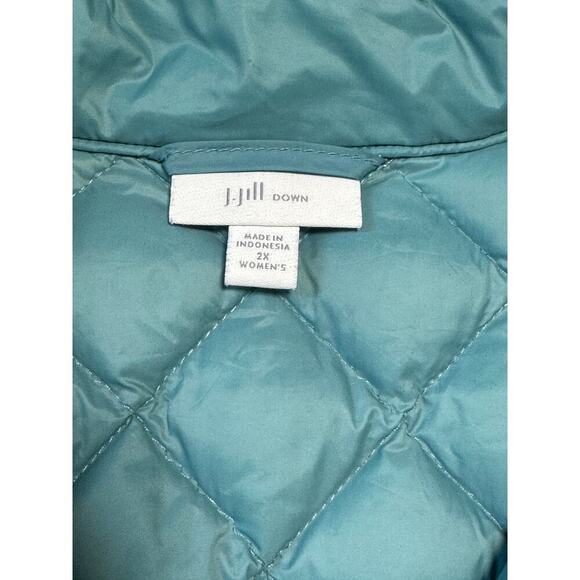 J. Jill Down, Quilted Vest, size women's 2X; Blue/Teal Color - Picture 4 of 9